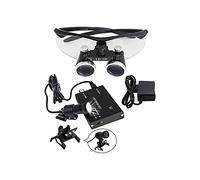 SdaryWare Loupes dentaires, loupes éclairées à Montage Frontal, loupes chirurgicales, grossissement 2,5X/3,5X, binoculaires avec Lampe Frontale LED 5 W pour Dentiste, 3,5X pour Loisirs, lect,3.5X