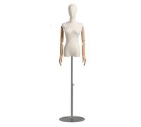 SdaryWare Mannequin de présentation, Torse féminin, Mannequin avec Support réglable, Mannequin de Robe, Torse féminin, Mannequin en Bois
