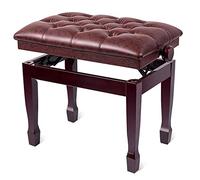SdaryWare Tabouret de Piano, Banc de Piano avec Pieds en Bois Massif, Banc de Clavier, Coussin Doux, étanche, Plage réglable 49-59 cm, Adultes et Enfants, Beaux paysages,1