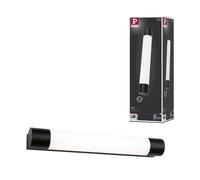Sdb Applique Orgon 440mm 7,5w 980lm 3000k Prise Intégrée Noir Ip44 230v