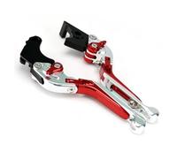 SDCDKLPEPT Embrayage Moto pour HYOSUNG pour Aquila GV125 GV125S GV 125 S GV 125S Moto leviers d'embrayage Frein réglables poignée Levier Frein Levier d'embrayage et de frein hydraulique( Silver Red)