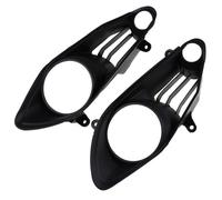 SDCDKLPEPT Grille de protection pour phare de moto 1 Paire De Caches De Phares De Moto, Support De Fourche Avant Pour YZF R1 2009 2010 2011, Pièces De Carénage, ABS Noir