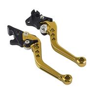 SDCDKLPEPT Levier de frein de moto, 1 paire de poignée de levier de frein à tambour d'embrayage de moto en aluminium CNC Levier d'embrayage et de frein hydraulique( yellow)