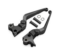 SDCDKLPEPT Levier de frein et d'embrayage de moto, pour Dyna, pour Street Fat Bob FXDB FXDF Softail Sportster XL Touring Road King Electra Glide Levier d'embrayage et de frein hydraulique(Black-long)