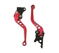 SDCDKLPEPT Levier de Frein Moto 2 pièces poignée réglable Modification Tambour d'embrayage leviers Universels Levier d'embrayage et de frein hydraulique(Red)