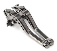 SDCDKLPEPT Levier d'embrayage de frein court réglable en 6 niveaux, accessoires pour Trident 660 2021 - 2024 modifié en aluminium CNC Levier d'embrayage et de frein hydraulique( Gray)