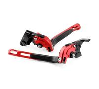 SDCDKLPEPT Levier d'embrayage de frein extensible pliable pour XL750 Transalp 750 CB750 Hornet 750 2023-2025 leviers de poignée réglables pliants Levier d'embrayage et de frein hydraulique(Red Black)