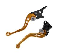 SDCDKLPEPT Poignée de levier frein, paire poignée à tambour d'embrayage moto universelle en aluminium CNC 22 mm 7/8 '' Levier d'embrayage et de frein hydraulique(Yellow)