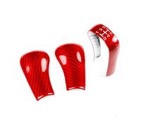 SDCDKLPEPT Pommeau Levier Vitesse Voiture Couvercle de pommeau de levier de vitesse intérieur, garniture latérale pour Nissan pour GTR R34 1999-2002 R33 1994-1999 R32 1989-1994(Red)