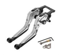SDCDKLPEPT Pour SUZUKI GSXR GSX-R 600/750/1000 levier de frein levier d'embrayage réglable pliable extensible moto poignée leviers Levier d'embrayage et de frein hydraulique(Silver)