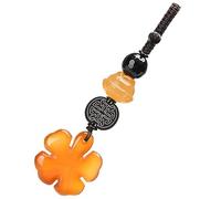 SDCFFC Porte-clés trèfle à Quatre Feuilles 3D Porte-Bonheur, Pendentif Porte-clés en Pierre de Jade, Bijou Porte-Bonheur, Cadeau pour Hommes et Femmes