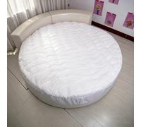 SDCGB Protège-Matelas Rond 100% Coton, Surmatelas Matelassé avec Bords Élastiques Profonds, Housse de Surmatelas Douce et Respirante, 71" Diameter
