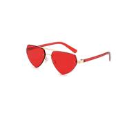 SDDSYYL Lunettes de soleil à double pont, style multilatéral, assorties de manière unique, avec protection solaire. (ROUGE)