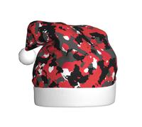 SDEGTHO 1 bonnet de Noël tricoté avec impression camouflage, chapeau de Père Noël, lutin au crochet, bonnet de Noël pour adultes, femmes et hommes