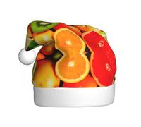 SDEGTHO 1 bonnet de Noël tricoté avec motif fruits frais, chapeau de Père Noël, lutin au crochet, bonnet de Noël pour adultes, femmes et hommes