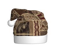 SDEGTHO 1 bonnet de Noël tricoté avec motif ours de cerf, chapeau de Père Noël, lutin au crochet, bonnet de Noël, bonnet de fête de Noël pour adultes, femmes et hommes