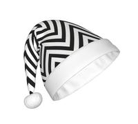 SDEGTHO 1 bonnet de Noël tricoté en zigzag avec motif à rayures - Chapeau de Père Noël elfe au crochet - Bonnet de Noël pour adultes et femmes