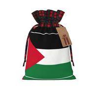 SDEGTHO 1 sac fourre-tout en matériau durable avec motif drapeau de la Palestine 21,1 x 30 cm avec cordon de serrage au choix pour un cadeau élégant d'Halloween