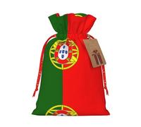 SDEGTHO 1 sac fourre-tout en matériau durable avec motif drapeau portugais 21,1 x 30 cm avec cordon de serrage au choix pour cadeau d'Halloween élégant