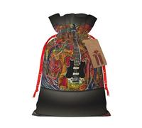 SDEGTHO 1 sac fourre-tout en matériau durable pour guitare acoustique et guitare 11,9 x 17,5 cm avec cordon de serrage au choix pour un cadeau élégant d'Halloween