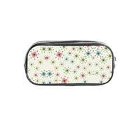 SDEGTHO Atomic Trousse à crayons transparente avec motif rétro et étoiles - Grande capacité - Compartiment unique - Rangement de protection pour stylos