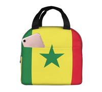 SDEGTHO Boîte à déjeuner portable motif drapeau du Sénégal pour homme et femme - Petit sac réutilisable pour le bureau et l'extérieur