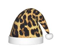 SDEGTHO Bonnet de Noël pour bébé imprimé léopard pour fête du Nouvel An Extra épais classique fourrure