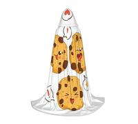 SDEGTHO Cape à capuche 3 pépites de chocolat pour adolescent, cosplay, costume de renaissance, foire, gothique, fantaisie, médiévale