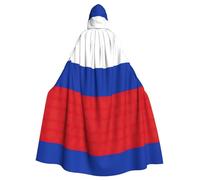 SDEGTHO Cape à capuche avec drapeau russe pour adulte - Costume de sorcière pour homme et femme