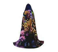 SDEGTHO Cape à capuche longue à capuche Coral Reef Halloween Carnaval Costume cape à capuche pour bal masqué