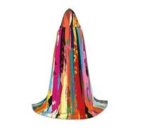 SDEGTHO Cape à capuche pour adolescentes, sorcière, vampire, magicien, bal masqué, cosplay, couleur arc-en-ciel