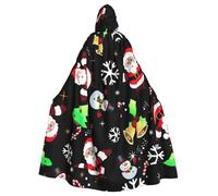 SDEGTHO Cape de magicien gothique Merry Christmas pour adulte, longue cape pour bal masqué, costume d'Halloween médiéval