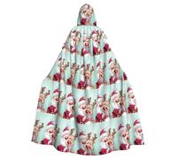 SDEGTHO Cape de magicien gothique Merry Christmas pour adulte, longue cape pour bal masqué, costume d'Halloween médiéval