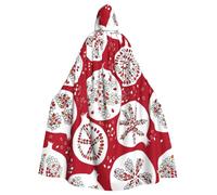 SDEGTHO Cape de magicien gothique pour adulte - Peinture grenade - Longue cape pour bal masqué - Costume d'Halloween médiéval