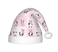 SDEGTHO Chapeau de Père Noël rouge confortable pour enfants en lait de vache