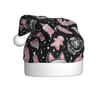 SDEGTHO Chapeau de Père Noël tricoté pour Halloween, citrouille, chat, lutin au crochet, bonnet de Noël pour adultes, femmes et hommes