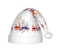 SDEGTHO Clavier piano coloré note de musique chapeau de Père Noël rouge Père Noël confortable pour enfants vacances Noël