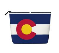 SDEGTHO Colorado State Flag Sac de voyage polyvalent Trousse de maquillage Grande capacité Trousse de toilette à fermeture éclair, Noir , Taille unique