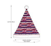 SDEGTHO Drapeau d'Hawaï imprimé américain 1 pièce Chapeau de Père Noël tricoté Chapeau d'elfe Chapeau Crochet Bonnet de Noël Bonnet de Noël Bonnet de Noël Bonnet de fête de Noël pour adultes Femmes