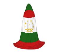 SDEGTHO Drapeau du Tadjikistan Costume de fête d'Halloween Cape à capuche pour adolescents Sorcière Vampire Sorcière Bal Mascarade Ball Cosplay Gear