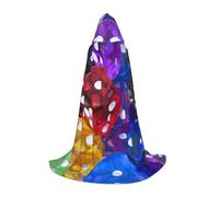 SDEGTHO Ensemble de dés avec cape à capuche pour adolescent, cosplay, renaissance, foire, gothique, fantaisie, médiévale