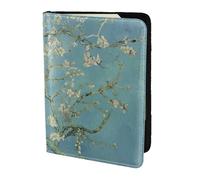 SDEGTHO Étui de passeport avec impression de fleurs de cerisier et de prunier - Accessoire de voyage pour homme et femme, Noir , Taille unique