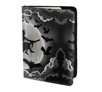 SDEGTHO Étui de passeport avec impression sorcière d'Halloween pour voyage indispensable, étui de passeport pour accessoires de voyage pour femmes et hommes, Noir , Taille unique