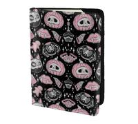 SDEGTHO Étui de passeport d'Halloween avec imprimé citrouille et chat pour voyage, accessoire de voyage pour homme et femme, Noir , Taille unique