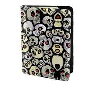 SDEGTHO Étui de passeport imprimé crâne d'Halloween pour voyage indispensable, étui de passeport pour accessoires de voyage pour femmes et hommes, Noir , Taille unique