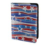 SDEGTHO Étui de passeport pour passeport avec motif d'étoiles patriotiques pour le jour de l'indépendance, accessoire de voyage pour homme et femme, Noir , Taille unique