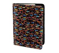 SDEGTHO Étui portefeuille en cuir de vachette avec impression « I Love My Dog Teckels » - Accessoires indispensables pour homme et femme, Noir , Taille unique