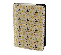SDEGTHO Étui portefeuille en cuir de vachette avec imprimé citrouille et hibou d'Halloween - Accessoires indispensables pour homme et femme, Noir , Taille unique