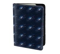 SDEGTHO Étui portefeuille en cuir de vachette pour passeport imprimé galaxie de la Voie lactée Univers Accessoires indispensables pour homme et femme, Noir , Taille unique