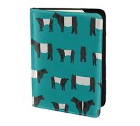 SDEGTHO Galloway Étui de passeport imprimé vache pour voyage indispensable, étui de passeport pour accessoires de voyage pour femmes et hommes, Noir , Taille unique